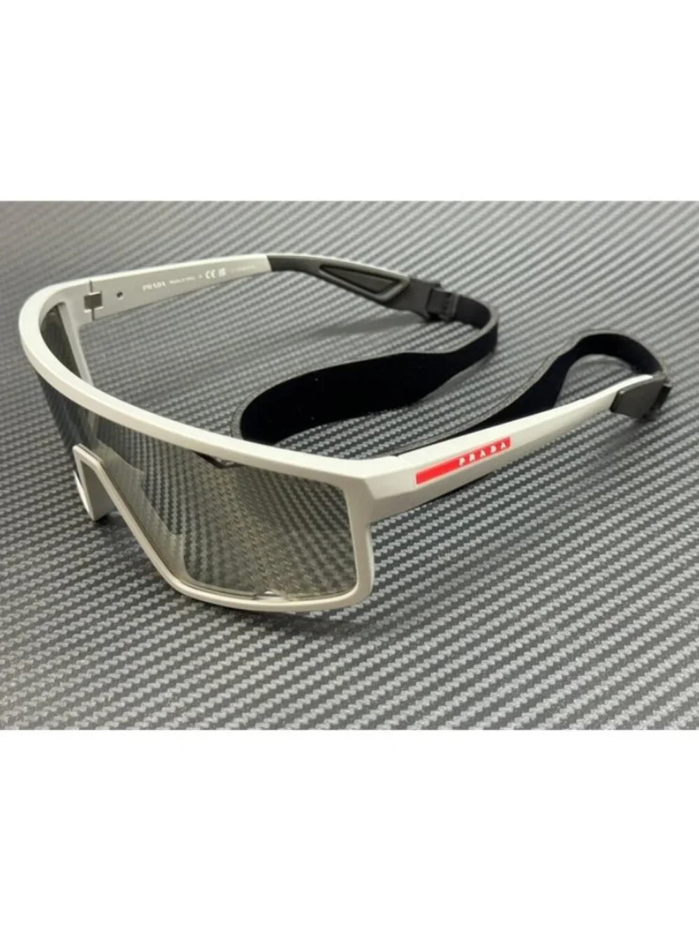 New Prada Linea Rossa Men Matte Iron Grey Sunglasses 70-20-125